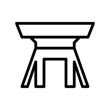 Illustration vector and logo table gradient style icon perfect. Illustrazione stock