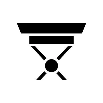 Illustration vector and logo table solid style icon perfect. Illustrazione stock