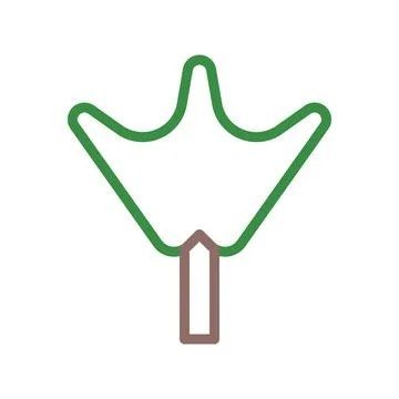 Illustration vector and logo tree multicolor style icon perfect. Stock Illustration