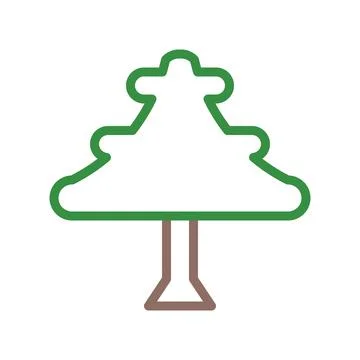 Illustration vector and logo tree multicolor style icon perfect. Stock Illustration