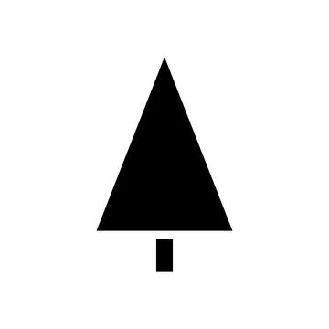 Illustration vector and logo tree solid style icon perfect. Stock Illustration