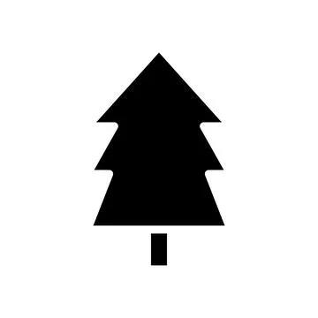 Illustration vector and logo tree solid style icon perfect. 库存插图