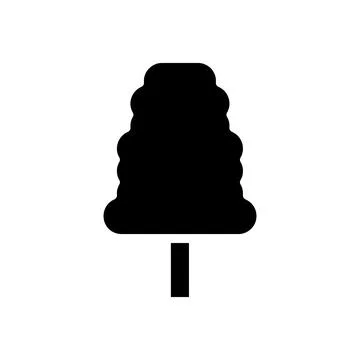 Illustration vector and logo tree solid style icon perfect. 库存插图