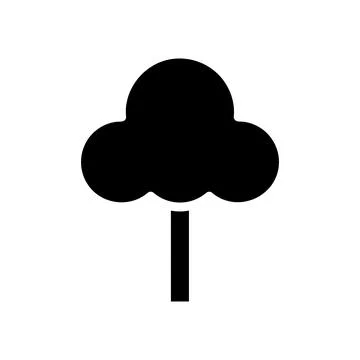 Illustration vector and logo tree solid style icon perfect. Stock Illustration