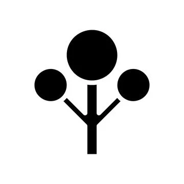 Illustration vector and logo tree solid style icon perfect. 库存插图