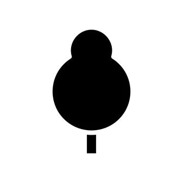 Illustration vector and logo tree solid style icon perfect. Stock Illustration