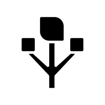 Illustration vector and logo tree solid style icon perfect. Stock Illustration