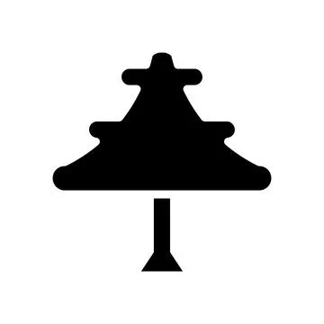 Illustration vector and logo tree solid style icon perfect. 库存插图