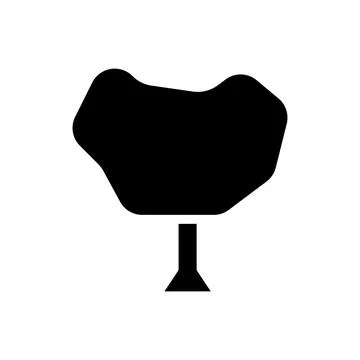 Illustration vector and logo tree solid style icon perfect. 库存插图