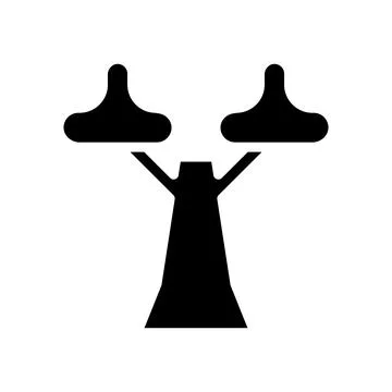 Illustration vector and logo tree solid style icon perfect. 库存插图