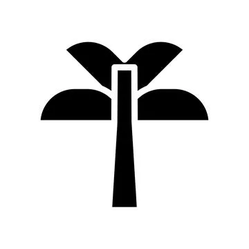 Illustration vector and logo tree solid style icon perfect. Stock Illustration