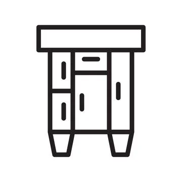 Illustration vector and logo wardrobe line style icon perfect. Illustrazione stock