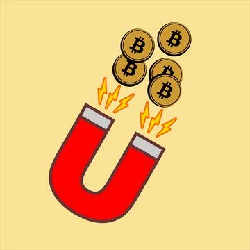 Illustration vector of bitcoin magnets Stock Illustration