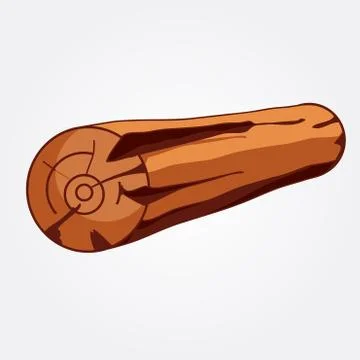 Illustration vector cartoon log Stock Illustration