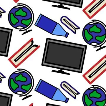 Illustration vector composition on school time, pattern Stockillustratie