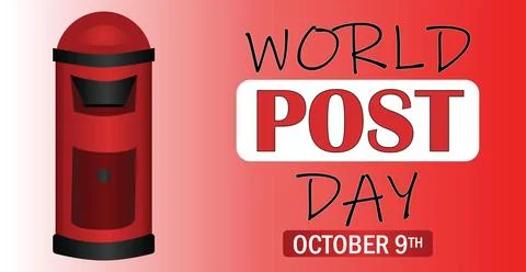 Illustration Vector Design For World Post Day, October 9th Stock Illustration