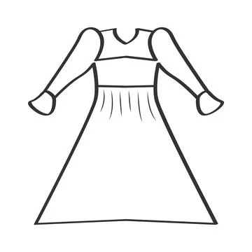 Illustration vector dress with unique texture Stock Illustration