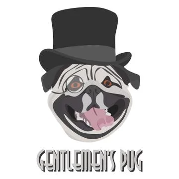 Illustration Vector Gentlemen's Pug Stock Illustration