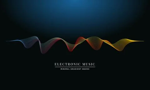 Illustration vector graphic of Abstract background with dynamic linear waves イラスト素材