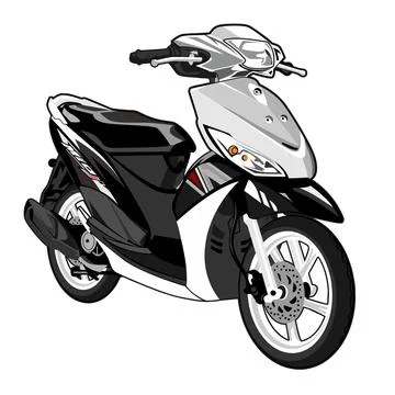 Illustration vector graphic of automatic motorcycle Stock Illustration