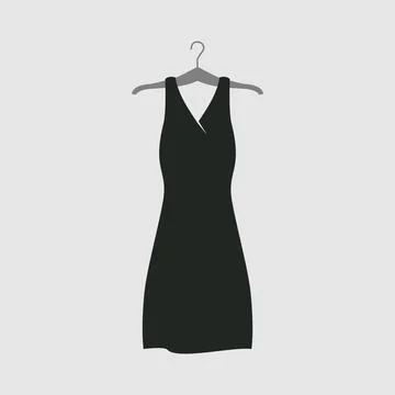 Illustration Vector Graphic of Black Elegant Dress. Perfect to use for Fashio Stock Illustration