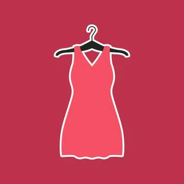 Illustration Vector Graphic of Black Elegant Dress. Perfect to use for Fashio Stock Illustration