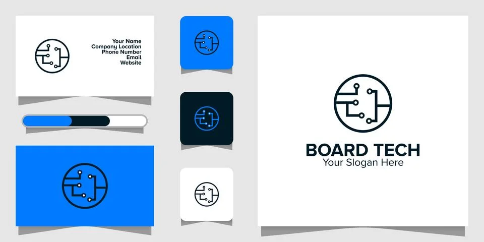 Illustration Vector Graphic of Board Tech Logo. Perfect to use for Technology 스톡 일러스트
