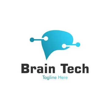 Illustration Vector Graphic of Brain Tech Logo . Perfect to use for Technolog Stock Illustration