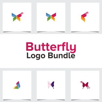Illustration Vector Graphic Bundle of Butterfly Logo Stock Illustration