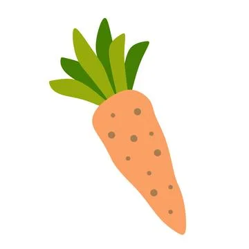 Illustration Vector Graphic of Carrot. Vegetable Flat style Isolated on whi.. Stock Illustration