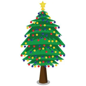 Illustration vector graphic of  christmas tree on isolated white background. Stock Illustration