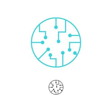 Illustration Vector Graphic of Circle Connected Dot Logo . Perfect to use for 스톡 일러스트