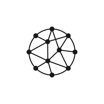 Illustration Vector Graphic of Circle Connected Dot Logo . Perfect to use for Illustrazione stock