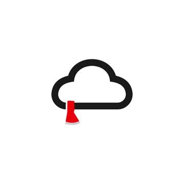 Illustration Vector Graphic of Cloud Axe Stock Illustration
