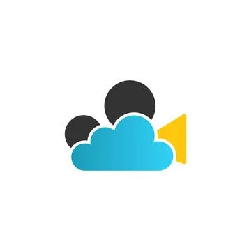 Illustration Vector Graphic of Cloud Camera Logo. Perfect to use for Technolo Stock Illustration