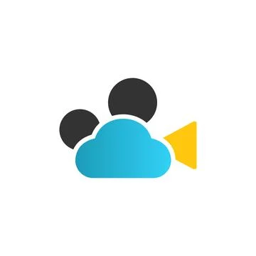 Illustration Vector Graphic of Cloud Camera Logo. Perfect to use for Technolo Stock Illustration