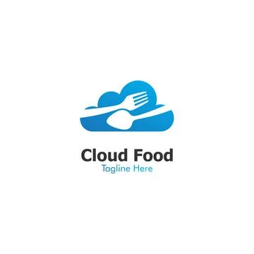 Illustration Vector Graphic of Cloud Food Logo. Perfect to use for Food Compa Stock Illustration