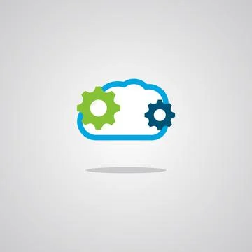 Illustration vector graphic of Cloud Gear. Perfect to use for Technology Comp Stock Illustration