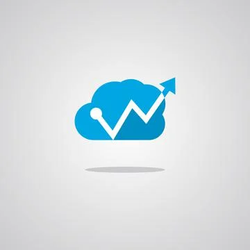 Illustration vector graphic of Cloud Graph. Perfect to use for Technology Com 스톡 일러스트