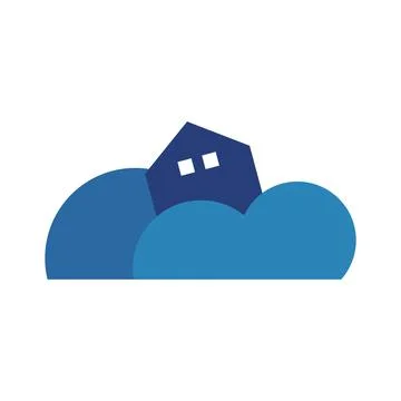 Illustration Vector Graphic of Cloud House Logo Stock Illustration