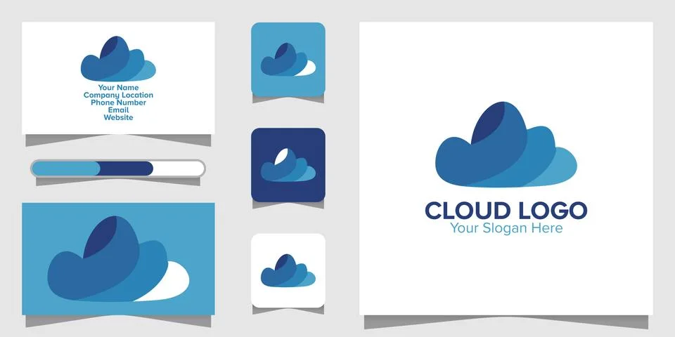 Illustration Vector Graphic of Cloud Logo. Perfect to use for Technology Comp Stock Illustration