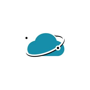 Illustration Vector Graphic of Cloud Planet Logo. Perfect to use for Technolo Stock Illustration