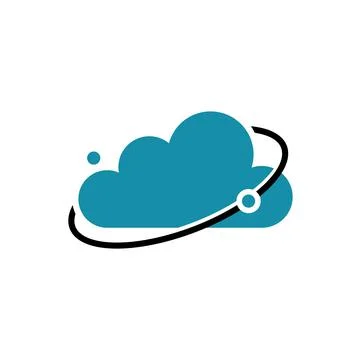 Illustration Vector Graphic of Cloud Planet Logo. Perfect to use for Technolo Stock Illustration