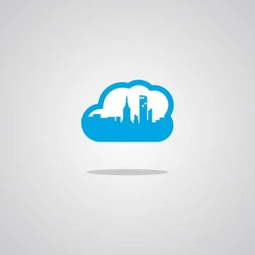 Illustration vector graphic of Cloud Town. Perfect to use for Technology Comp Stock Illustration