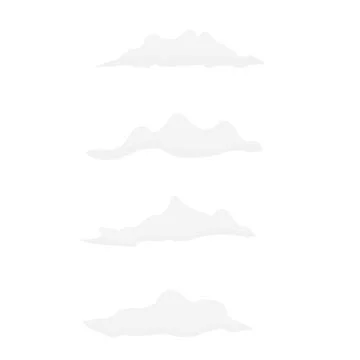 Illustration vector graphic of  clouds set on  isolated white background. Illustrazione stock