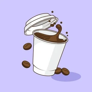 Illustration vector graphic of coffee splash Stock Illustration