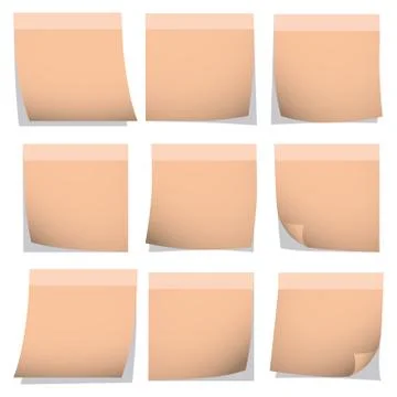 Illustration Vector Graphic Collection Post It Illustrazione stock