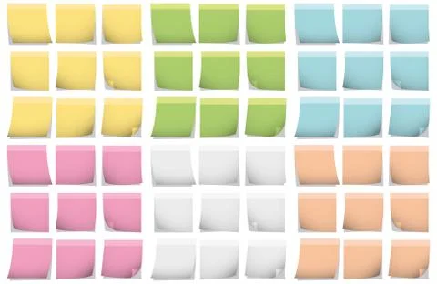 Illustration Vector Graphic Collection Post It Illustrazione stock