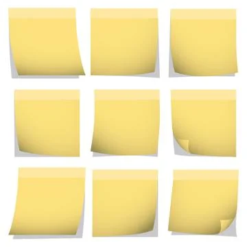 Illustration Vector Graphic Collection Post It Stock-Illustration