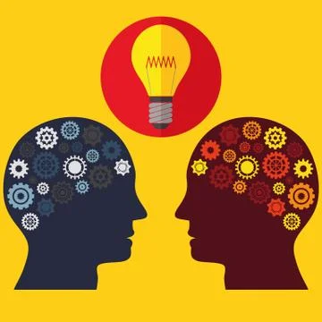 Illustration Vector Graphic Creativity and Ideas Illustrazione stock